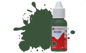 Humbrol  DB0078 HUMBROL ACRYLIC DROPPER BOTTLE 14ML No.78 Cockpit Green Matt - NEU