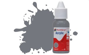 Humbrol  DB0164 HUMBROL ACRYLIC DROPPER BOTTLE 14ML No.164 Dark Sea Grey Matt - NEU