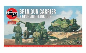 Airfix 1:76 A01309V Bren Gun Carrier& 6 pdr AT Gun,Vintage Classics