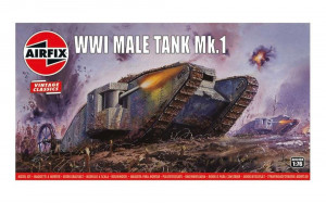 Airfix 1:76 A01315V WWI Male Tank Mk.I,Vintage Classics
