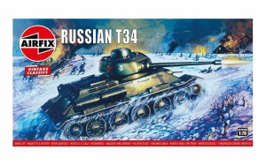 Airfix 1:76 A01316V Russian T-34 Medium Tank,Vintage Classic