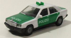 Spur H0 Herpa PKW Mercedes Benz 190 Polizei (10/11C)