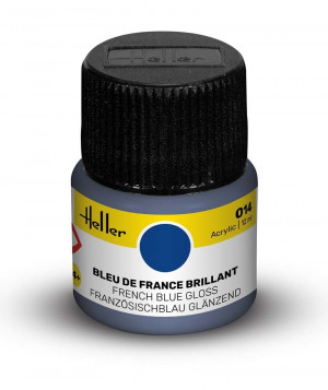 Heller  9014 Acrylfarbe 014 Frankreich-Blau glänzend 12ml Modellbaufarbe
