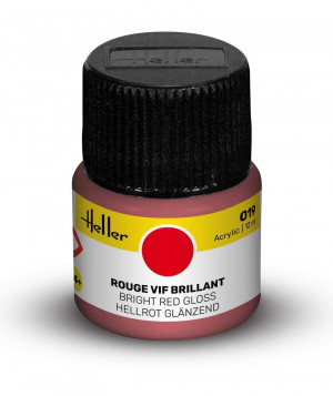 Heller  9019 Acrylfarbe 019 Leuchtend Rot glänzend 12ml Modellbaufarbe