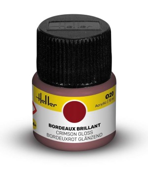 Heller  9020 Acrylfarbe 020 Burgunderrot glänzend 12ml Modellbaufarbe