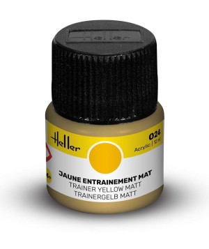 Heller  9024 Acrylfarbe 024 Gelb entrainement matt 12ml Modellbaufarbe