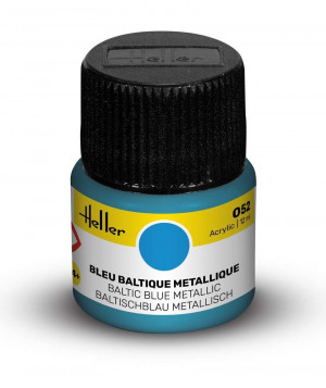 Heller  9052 Acrylfarbe 052 Baltisch- Blau, metallic 12ml Modellbaufarbe