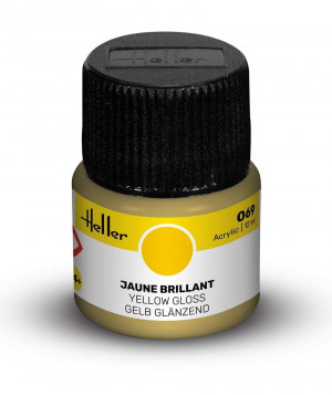 Heller  9069 Acrylfarbe 069 Gelb, glänzend 12ml Modellbaufarbe