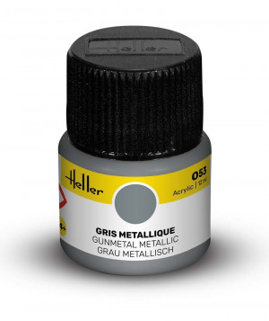 Heller  9053 Acrylfarbe 053 Grau metallic 12ml Modellbaufarbe