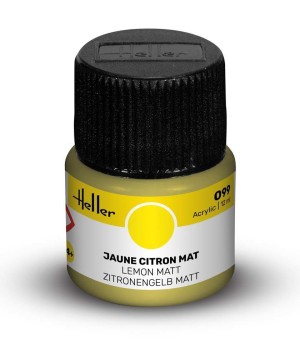 Heller  9099 Acrylfarbe  099 Zitronengelb, matt 12ml Modellbaufarbe