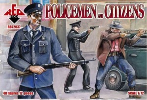 Red Box 1:72 RB72037 Policemen and citizens