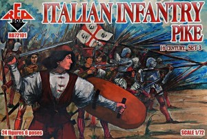 Red Box 1:72 RB72101 Italian infantry(Pike),16th century,set3