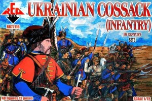 Red Box 1:72 RB72116 Ukrainian Cossack(infantry)16 cent.Set3