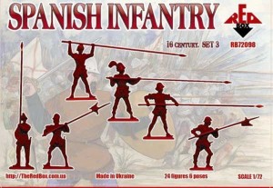 Red Box 1:72 RB72098 Spanish infantry(Pike),16th century,set3