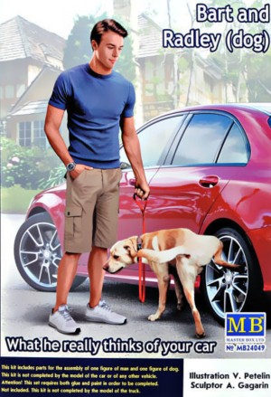 Master Box Ltd. 1:24 MB24049 Bart and Radley (dog) What he really thinks of your car