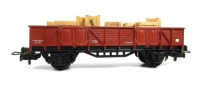 Spur H0 Electrotren 1103 Niederbordwagen mit Holzkisten Ladung 385234 RN (5104C)