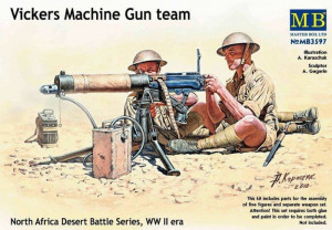 Master Box Ltd. 1:35 MB3597 Vickers machine-gun crew, Desert battle