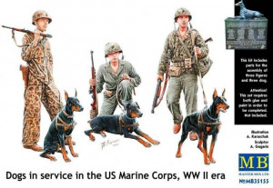 Master Box Ltd. 1:35 MB35155 Dogs in service in US Marine Corps
