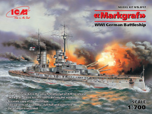 ICM 1:700 S.017 Markgraf (full hull & waterline) WWI German Battleship