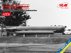 ICM 1:72 S.019 U-Boat Type Molch, WWII German Midget Submarine (100% new molds) - NEU