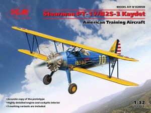 ICM 1:32 32050 Stearman PT-17/N2S-3 Kaydet , American Training Aircraft