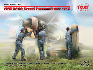 ICM 1:32 32107 WWII British Ground Personnel(1939-1945)(3 figures)