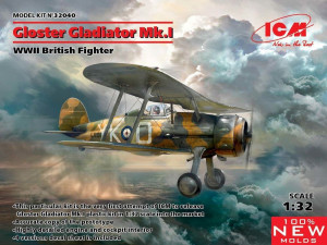 ICM 1:32 32040 Gloster Gladiator Mk.I,WWII British Figh