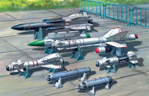 ICM 1:72 72213 Soviet Air-to-Surface Armament (X-29T,X-31P,X-59M missiles, B-13L, B-8M1 rockets containers, KAB-500Kr bombs)