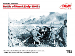 ICM 1:35 DS3505 Battle of Kursk(July 1943)(T-34-76(early 1943),Pak 36(r )with Crew(4 figures))