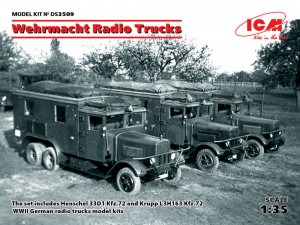 ICM 1:35 DS3509 Wehrmacht Radio Trucks(Henschel 33D1 Kfz.72, Krupp L3H163 Kfz.72)