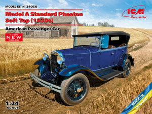 ICM 1:24 24050 Model A Standard Phaeton Soft Top(1930s),American Passenger Car(100% new molds)