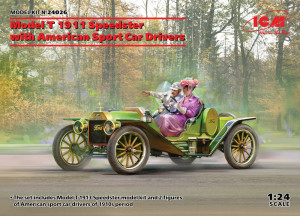 ICM 1:24 24026 Model T 1913 Speedster with American Sport Car Drivers