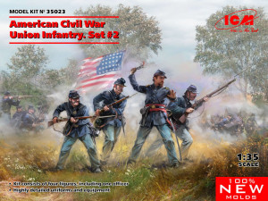 ICM 1:35 35023 American Civil War Union Infantry. Set #2 (100% new molds)