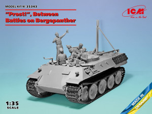 ICM 1:35 35343 Prost!Between Battles on Bergepanther(WWII German Tankmen with Bergepanther