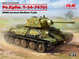 ICM 1:35 35370 Pz.Kpfw.T-34-747(r)WWII German MediumTan