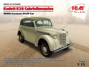 ICM 1:35 35483 Kadett K38 Cabriolimousine,WWII German Staff Car