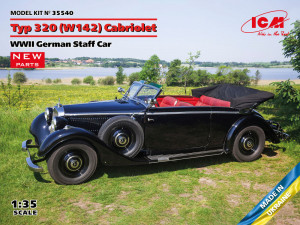ICM 1:35 35540 Typ 320 (W142) Cabriolet, WWII German Staff Car