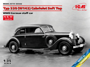 ICM 1:35 35542 Typ 320 (W142) Cabriolet Soft Top, WWII German staff car - NEU
