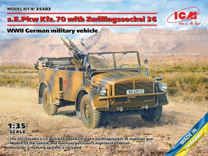 ICM 1:35 35503 s.E.Pkw Kfz.70 with Zwillingssockel 36, WWII German military vehicle