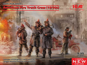 ICM 1:35 35622 American Fire Truck Crew (1910s) (100% new molds)