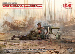 ICM 1:35 35713 WWI British Vickers MG Crew(Vickers MG & 2figures)