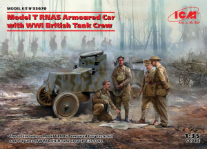 ICM 1:35 35670 Model T RNAS Armoured Car with WWI British Tank rew