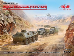 ICM 1:72 DS7201 Afghan Motorcade (1979-1989)(URAL-375D, URAL-375A,ATZ-5-375,BTR60PB