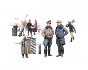 ICM 1:48 48086 WWII German Luftwaffe Pilots and Ground Personnel in Winter Uniform