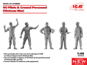 ICM 1:48 48087 US Pilots & Ground Personnel (Vietnam War) (5 figures) (100% new molds)
