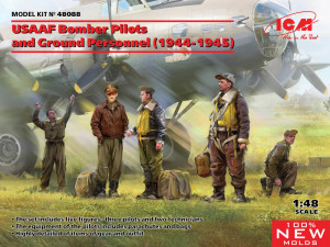 ICM 1:48 48088 USAAF Bomber Pilots and Ground Personnel (1944-1945) (100% new molds)