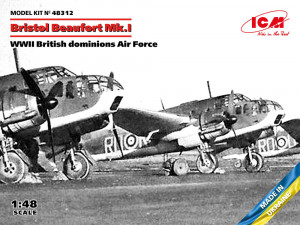 ICM 1:48 48312 Bristol Beaufort Mk.I, WWII British dominions Air Force