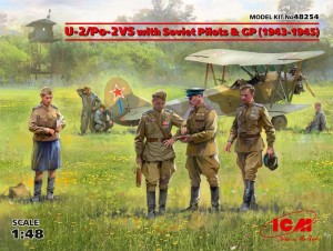 ICM 1:48 48254 U-2/Po-2VS with Soviet Pilots & GP (1943 -1945) Limited