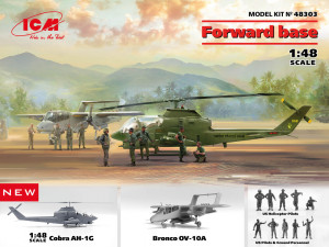 ICM 1:48 48303 Forward base Cobra AH-1G+Bronco OV-10A w.US Pilots&Ground Person a. HelicoPilots