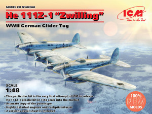ICM 1:48 48260 He 111Z-1 Zwilling, WWII German Glider Tug